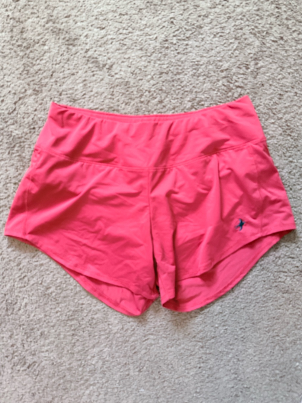 oiselle red-orange mesh Roga Running Shorts